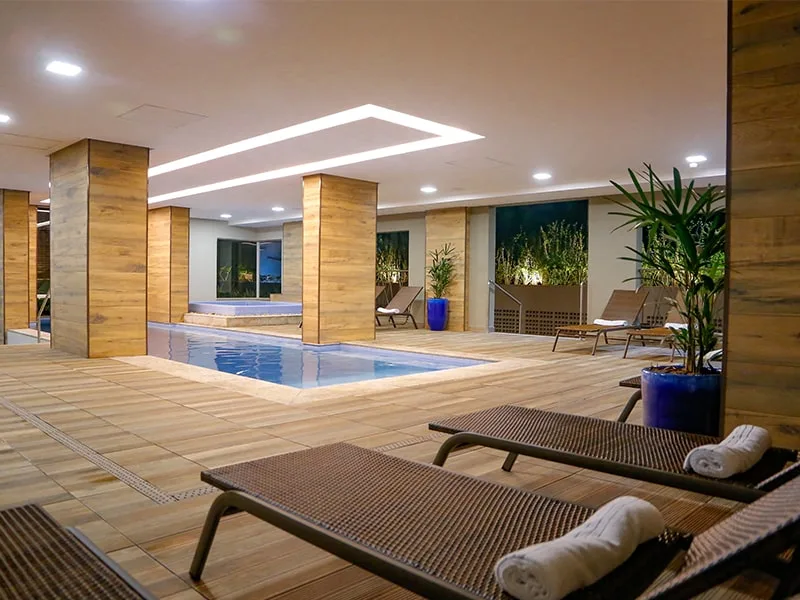 Área de bem-estar do resort